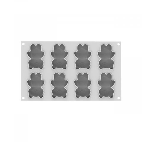 Forme de Silicon Cofetarie - Forma Silicon Ursulet 7.9 x 5.6 x H 2.7 cm, 8 cavitati x 68 ml