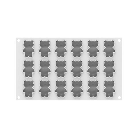 Forma Silicon Ursuletul Teddy 5 x 3.6 x H 2.1 cm, 18 cavitati x 20 ml [3]
