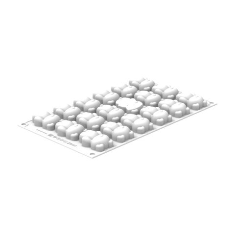 Forme de Silicon Cofetarie - Forma Silicon Ursuletul Teddy 5 x 3.6 x H 2.1 cm, 18 cavitati x 20 ml