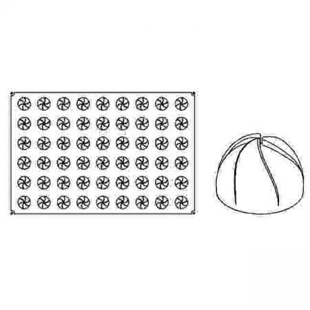 Forme de Silicon Cofetarie - Forma Pavoflex 60x40 cm Vartej Ø4xh2.7 cm, 54 cavitati, 25 ml
