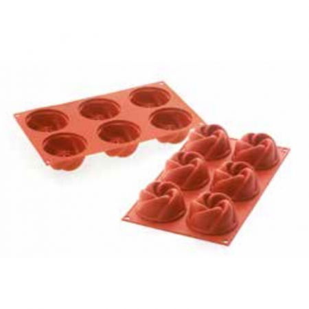 Forme de Silicon Cofetarie - Forma Silicon Vertigo Ø7.7xH3.7cm, 6 cavitati (SF158)