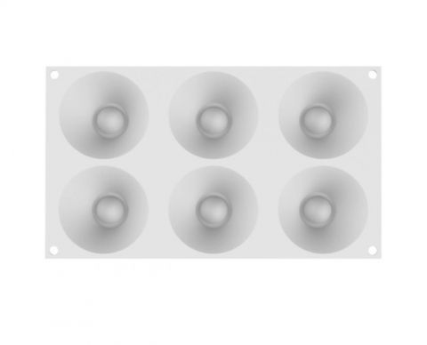 Forme Silicon Monoportii, Mignon - Forma Silicon Vulcan Vesuvio Ø 8 x H 4 cm, 6 cavitati x 85 ml