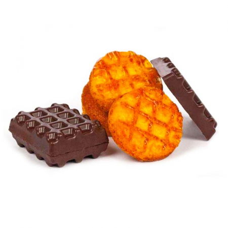 Forme de Silicon Cofetarie - Forma Silicon Waffel Rotund Mini Ø4xH1.05cm, 18 cavitati (SF143)