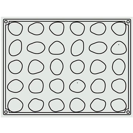 Forme 30x40cm Monoportii, Mignon - Forma Silicon Zen, Mignon Ø1.8 - 2 cm, 18 ml, 30 cavitati