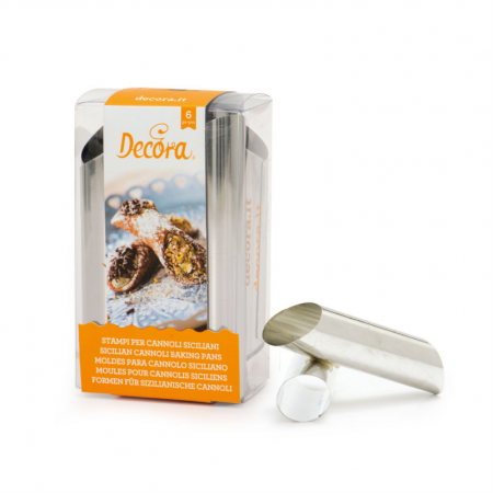 Cofetarie - Ustensile - Forme Cilindrice Inox coacere Cannoli Sicilieni Ø 2 x 12 cm, Set 6 Buc