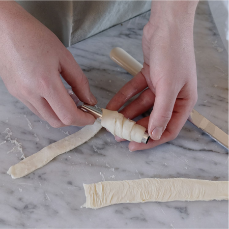 Forme Rulouri, Cannoli - Forme Cilindrice Inox coacere Rulouri si Cannoli Mignon Ø 1.1 x  8 cm, Set 10 Buc