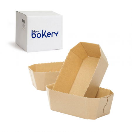 Accesorii Tort, Candy Bar, Bufet - Forme Coacere Cozonac/Paine 15.3x8.8xH6 cm - 300 g, Carton Termorezistent, Set 30 Buc