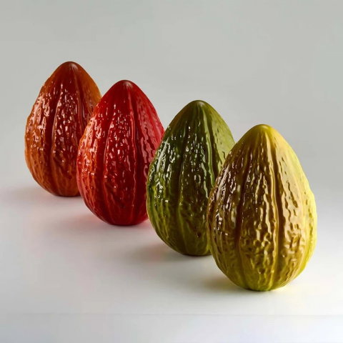 Ciocolaterie - Matrite, Ustensile - Fruct Cacao 3D Ø 14 x H 20.5 cm, Set Matrite Plastic 2 Subiecte Ciocolata