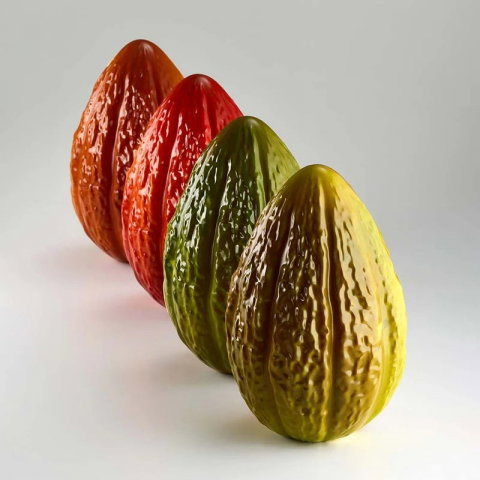 Ciocolaterie - Matrite, Ustensile - Fruct Cacao 3D Ø 14 x H 20.5 cm, Set Matrite Plastic 2 Subiecte Ciocolata