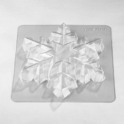 Ciocolaterie - Matrite, Ustensile - Fulg de Nea 3D, 16 x 18 x H 4.5 cm, Set Matrite Plastic 2 Subiecte Ciocolata