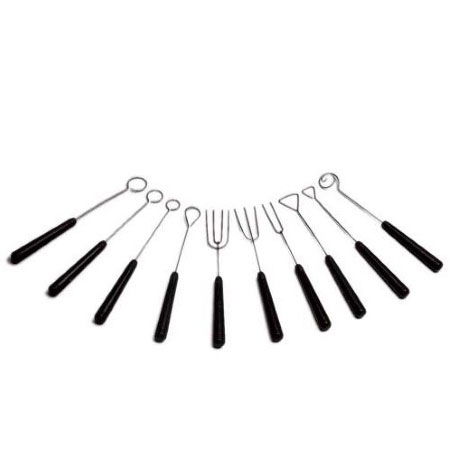 Ustensile Diverse Ciocolaterie - Furculite Inox Praline - Set 10 bucati