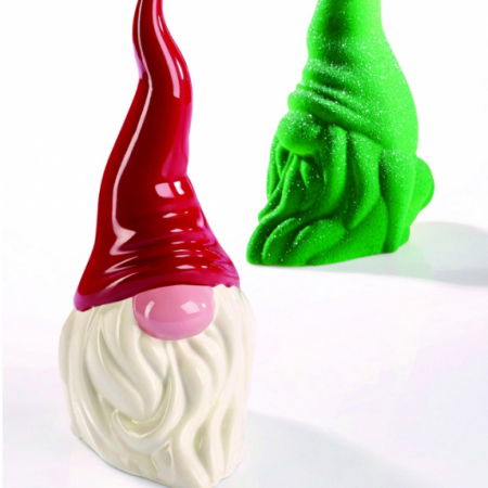 Ciocolaterie - Matrite, Ustensile - Gnom Craciun 3D 11.5x8.5xh20 cm - Kit Matrite Plastic 2 Subiecte