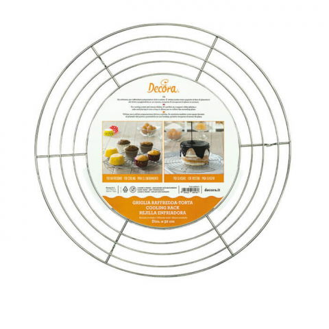 Teluri, Site, Gratare - Gratar rotund din otel cromat, cu picioruse pentru răcirea tortului