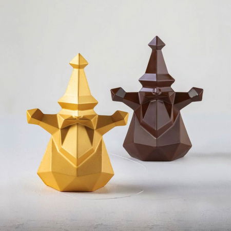 Ciocolaterie - Matrite, Ustensile - Imbratisarea lui Mos Craciun 3D, 15.2 x 11.5 x H 20 cm, Set Matrite Plastic 2 Subiecte Ciocolata