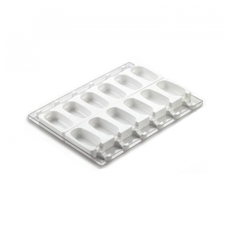 Matrite, Forme Inghetata, Gelaterie - Inghetata Classic - Set 2 Matrite Silicon 12 cavitati 9.3 x 4.85 x H 2.5 cm