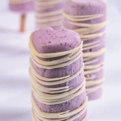 Matrite, Forme Inghetata, Gelaterie - Set 24 Matrite Plastic Inghetata pe bat Gelato Flex Heart