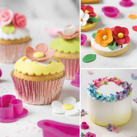 Kit Flori Vara - 8 Decupatoare, 1 Ustensila modelare Pasta Zahar, Tehnici de Lucru [2]