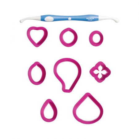 Ustensile Decorare Tort - Kit Flori Vara - 8 Decupatoare, 1 Ustensila modelare Pasta Zahar, Tehnici de Lucru
