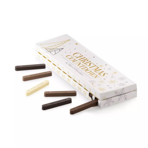 Ciocolaterie - Matrite, Ustensile - Kit Matrita Batoane Ciocolata 8.2 x 1.2 x H 1 cm + Cutie Cadou Craciun Calendar Advent + Suport Termoform