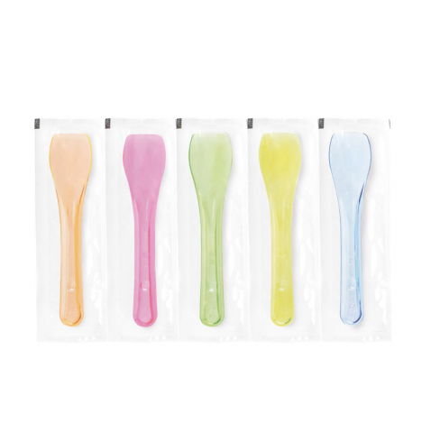 Ustensile Inghetata, Gelaterie - Lingurita Inghetata PS Reutilizabila Multicolor Ambalaj Individual, 9.5 cm, 500 buc