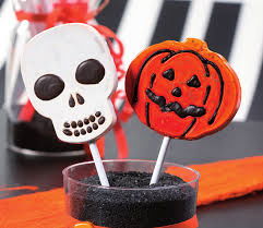 CakePops, LolliPops, PushUpPops - LolliPops Model Halloween, Matrita Plastic 4 Cavitati Ø 7 x H 0.9 cm, Set 2 Buc