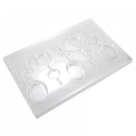 CakePops, LolliPops, PushUpPops - LolliPops Model Oval, Matrita Plastic 10 Cavitati 5.7 x 4.3 x H 0.9 cm, Set 2 Buc