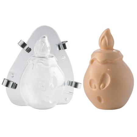 Ciocolaterie - Matrite, Ustensile - Lumanare Stilizata 3D, Ø8.2xh12.8 cm - Matrita Plastic fixare Cleme