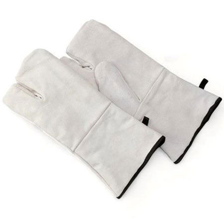 Perii, Manusi, Pensule - Manusi Piele pentru Cuptor, cu 3 Degete, Temp. Max. 250°C, L 34 x 15 cm