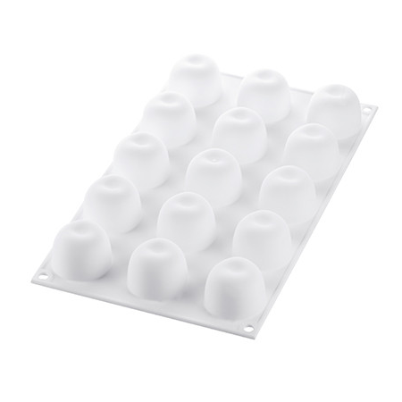 Forme Silicon Fructe - Mar/Cireasa/Piersica Mignon 3D, Ø3.9xH3 cm - Forma Silicon Monoportii, 15 cavitati