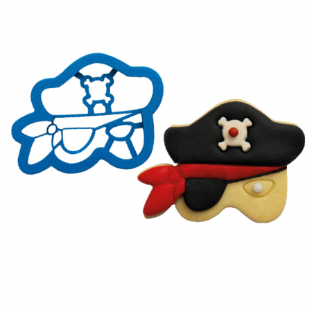 Decupatoare - Masca de Carnaval Pirat - Decupator Plastic Ø 10 x H 2.2 cm