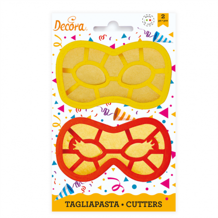 Decupatoare - Masti Carnaval - Decupatoare Plastic Ø 10 x H 2.2 cm, Set 2 Buc