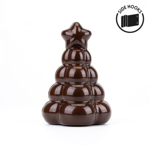 Ciocolaterie - Matrite, Ustensile - Matrita 3D Ciocolata, Plastic Rigid cu Cleme, Brad Craciun Ø 11.8 x H 17.25 cm, 85 gr