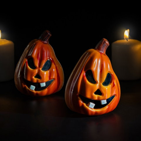 Matrita 3D Ciocolata, Plastic Rigid cu Cleme, Dovleac Halloween 8 x 7.8 x H 10.5 cm, 45 gr [3]