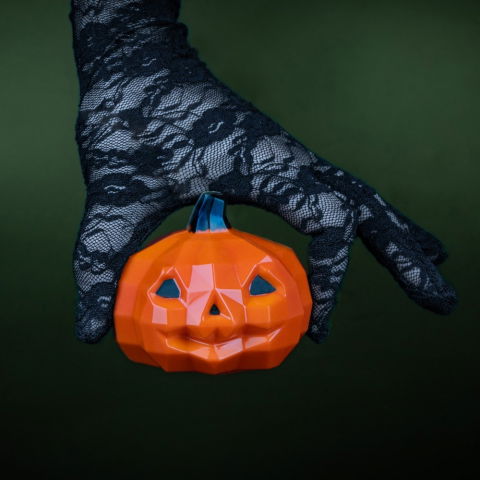 Matrita 3D Ciocolata, Plastic Rigid, Model Dovleac Halloween, 9 x 8.9 x H 7.75 cm, 120 gr [3]