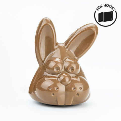 Ciocolaterie - Matrite, Ustensile - Matrita 3D Ciocolata, Policarbonat cu Magneti, Cap Iepure Peter Ø 8.9 x H 11 cm, 38 gr