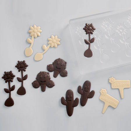 Ciocolaterie - Matrite, Ustensile - Matrita 6 Decoruri Ciocolata - Cactus