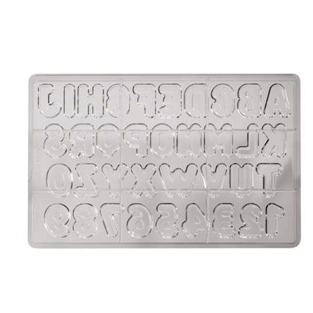 Ciocolaterie - Matrite, Ustensile - Matrita Decoruri Ciocolata - Alfabet si Cifre