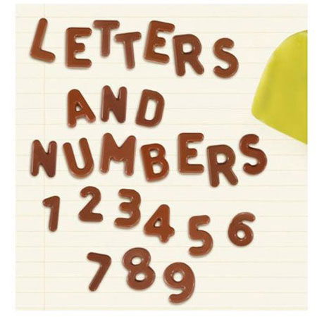 Ciocolaterie - Matrite, Ustensile - Matrita Decoruri Ciocolata - Alfabet si Cifre