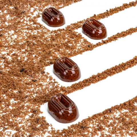 Matrita Policarbonat 20 Praline Biscuit, 3.8 x 2.55 x H 1.35 cm, 10.5 gr [2]