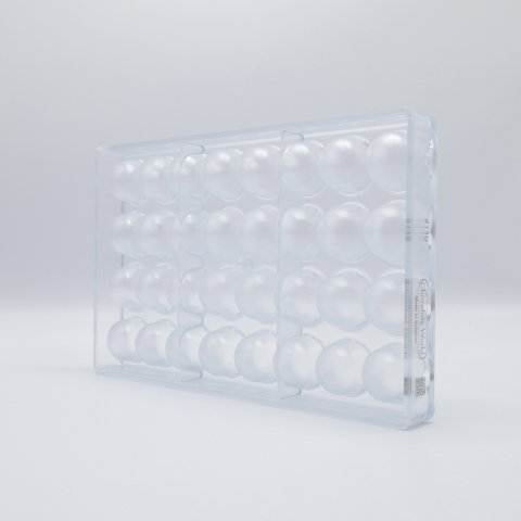 Ciocolaterie - Matrite, Ustensile - Matrita Policarbonat 24 Praline Ciocolata Cupola, Ø 2.9 x H 2.3 cm, 14 gr