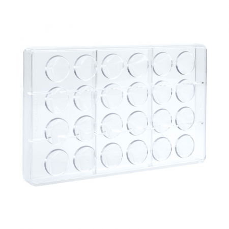 Oferta Cantitate - Matrita Policarbonat 24 Praline Ciocolata Model Oblio Ø 3.2 x H 2.3 cm, 8 gr