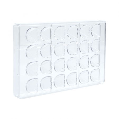 Oferta Cantitate - Matrita Policarbonat 24 Praline Ciocolata Model Side 3.2 x 3.2 x H 2.3 cm, 9 gr