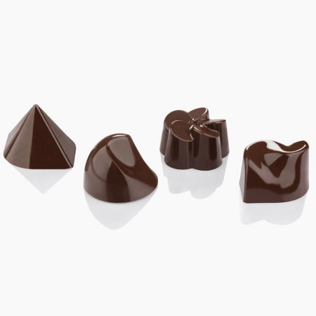 Matrita Policarbonat 24 Praline Ciocolata Model VIP Dune Ø 3.1 x H 2.1 cm, 10 gr [2]