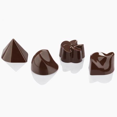 Matrita Policarbonat 24 Praline Ciocolata Model VIP Flora 3.1 x 3 x H 1.8 cm, 11 gr [2]