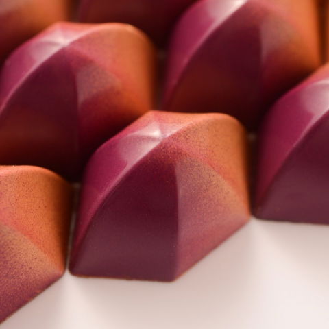 Matrita Policarbonat 25 Praline Ciocolata Model VIP Pod, 4 x 2.4 x H 1.9 cm, 9.2 gr [2]