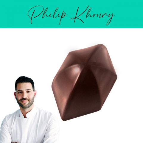 Ciocolaterie - Matrite, Ustensile - Matrita Policarbonat 25 Praline Ciocolata Model VIP Pod, 4 x 2.4 x H 1.9 cm, 9.2 gr