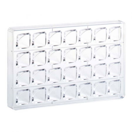 Oferta Cantitate - Matrita Policarbonat 28 Praline Vault 9 g, 2.65 x 2.65 x H 2 cm, 27.5x17.5 cm, 9 g