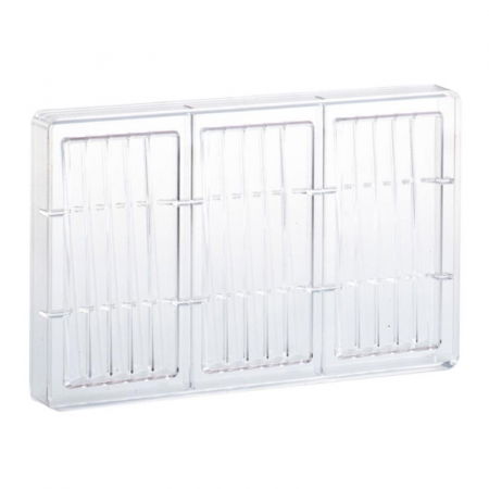 Ciocolaterie - Matrite, Ustensile - Matrita Policarbonat 3 Tablete Ciocolata Peak 100 g, 27.5x17.5 cm