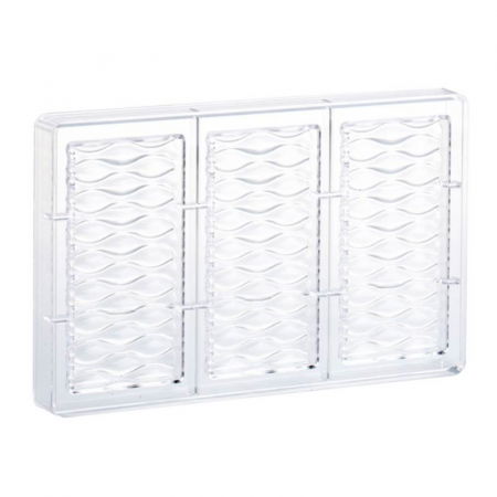 Ciocolaterie - Matrite, Ustensile - Matrita Policarbonat 3 Tablete Ciocolata Swing 100 g, 27.5x17.5 cm