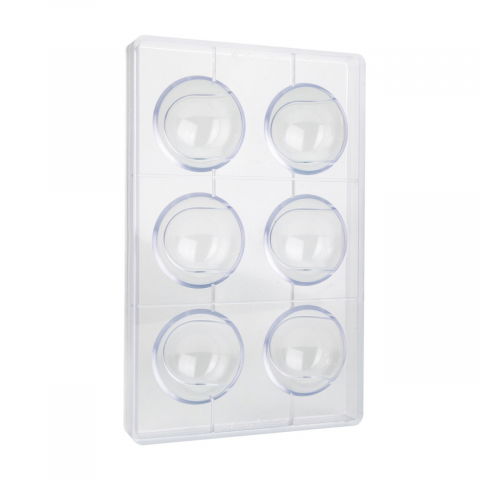 Matrite Praline Ciocolata - Matrita Policarbonat 6 Praline Minge Tenis, Ø 6 x H 3 cm, 22 gr